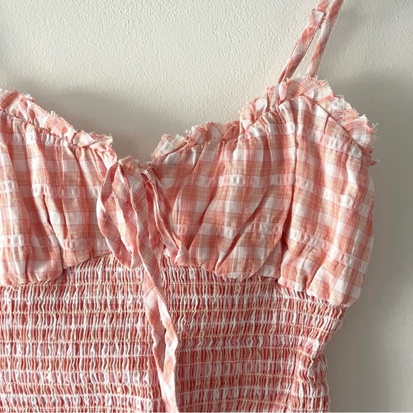 Forever 21 Gingham Pink Crop Tank Top - Picture 2 of 6